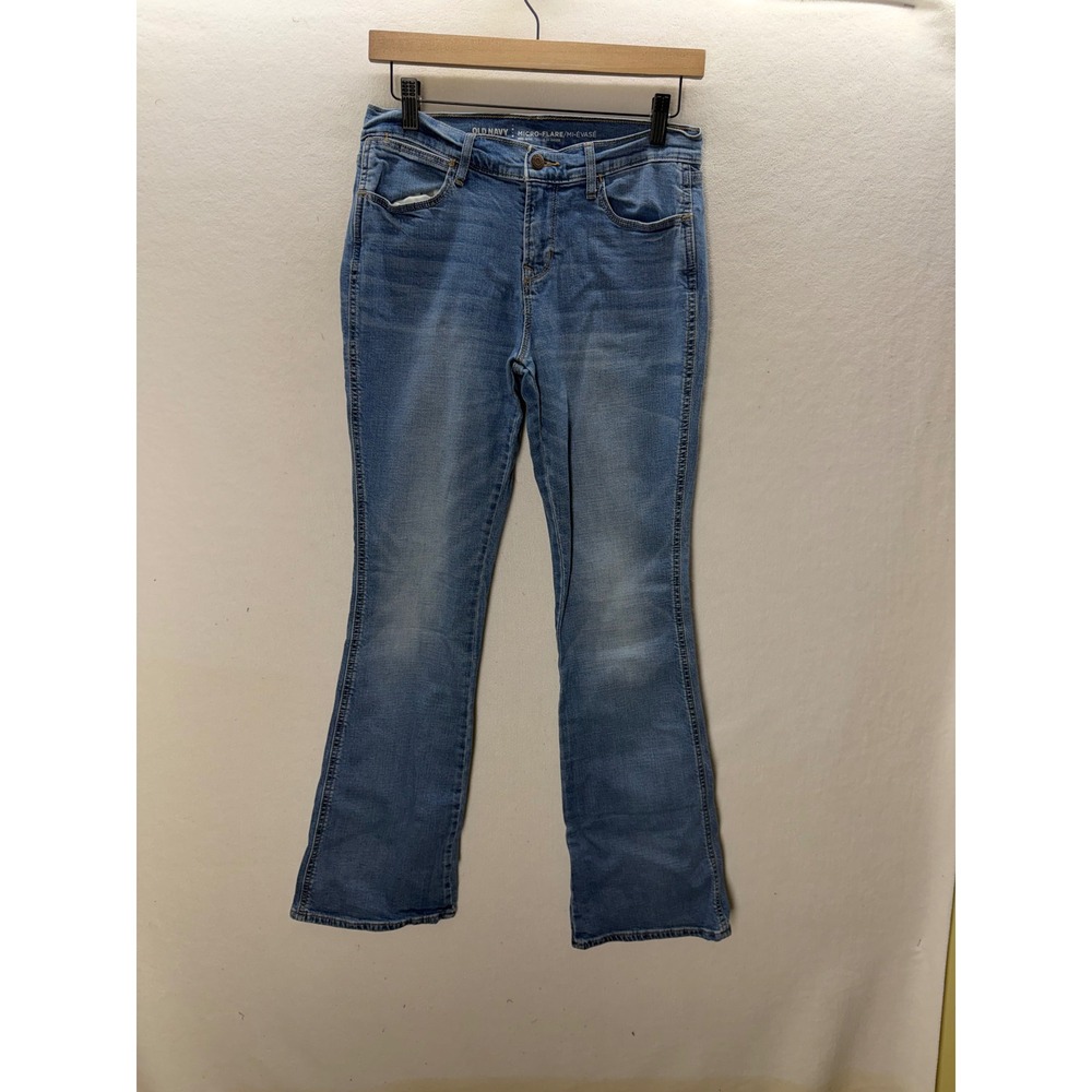 Old Navy Micro-Flare Jeans Womens 6 Blue Mid Rise Stretch Denim 3512